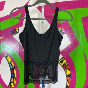 NWT, Pink Kmart Black Slip Top. Size Medium